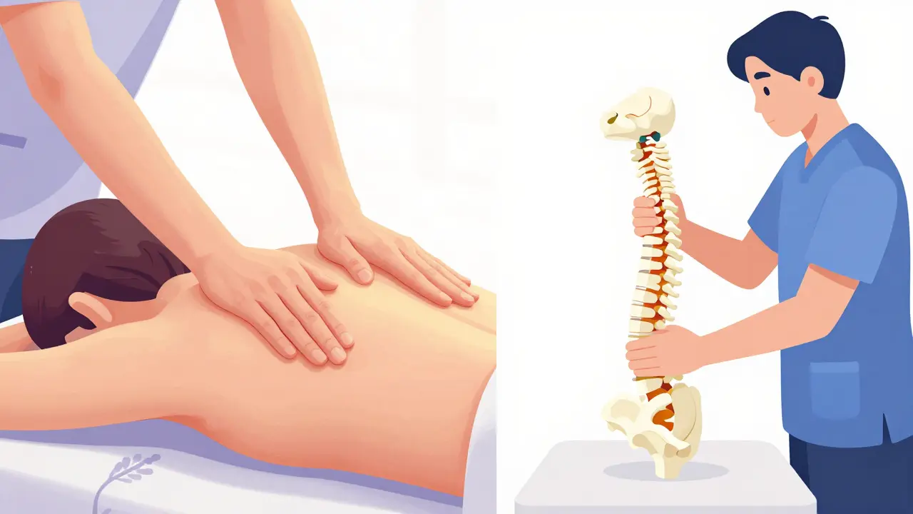 Rozdíl mezi relaxační masáží a fyzioterapií